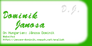 dominik janosa business card