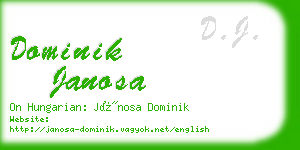 dominik janosa business card